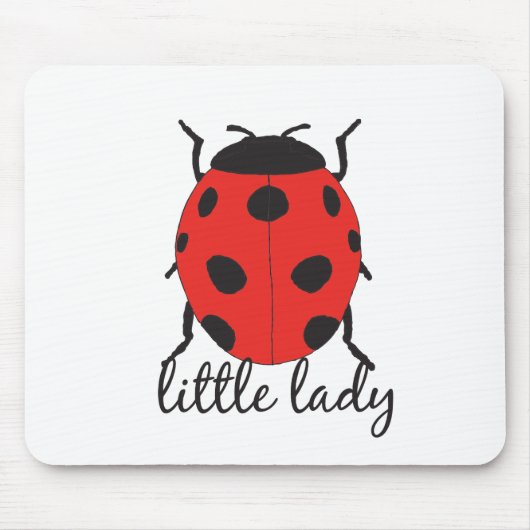 Red & Black Baby Ladybug Niedlich Red Ladybug Inse Mousepad (Vorne)
