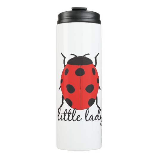 Red & Black Baby Ladybug Niedlich Red Ladybug Inse Thermosbecher (Vorderseite)