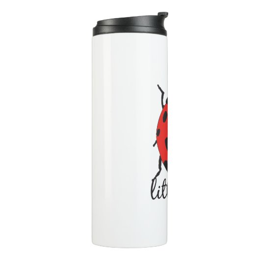 Red & Black Baby Ladybug Niedlich Red Ladybug Inse Thermosbecher (Nach links gedreht)