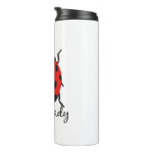 Red & Black Baby Ladybug Niedlich Red Ladybug Inse Thermosbecher (Nach rechts gedreht)