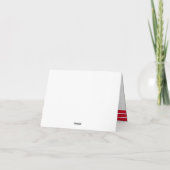 Red & Black Bars Abschluss Vielen Dank Dankeskarte (Rückseite)