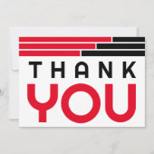 Red & Black Bars Grad Party Danke (Vorderseite)