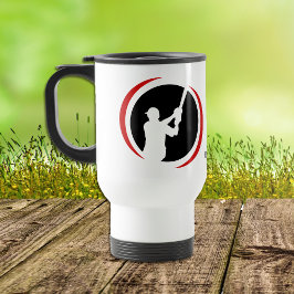 Red Black Baseball Batch Logo Reisebecher