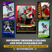 Red & Black Baseball Player Trading Foto Card Telefonnummerkarte