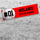 Red Black Baseball Team Autoaufkleber