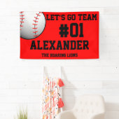 Red Black Baseball Team Banner (Insitu)