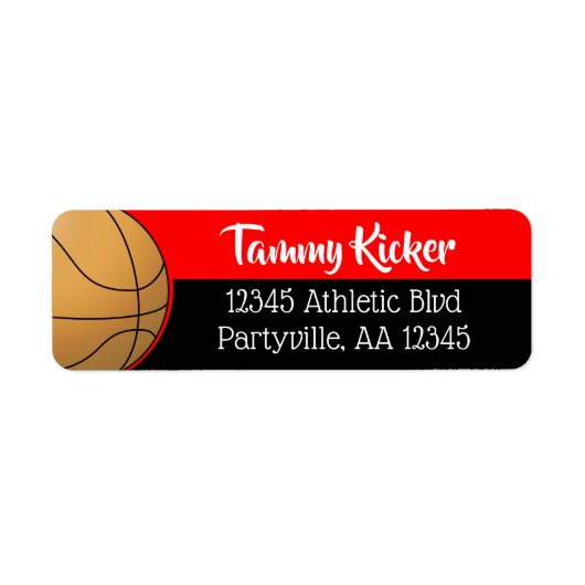 Red & Black Basketball-Adresse (Vorne)