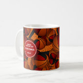 Red Black Basketball Team Farben Trainer Name Kaffeetasse (Vorderseite Links)