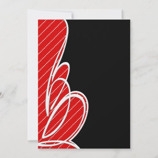 Red Black Bat Mitzvah Einladung (Rückseite)