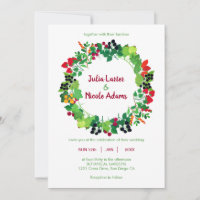 Red Black Berries Frucht Blume Botanische Hochzeit
