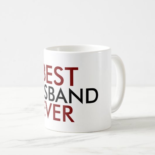 Red Black Best Husband jemals Kaffeetasse (VorderseiteRechts)