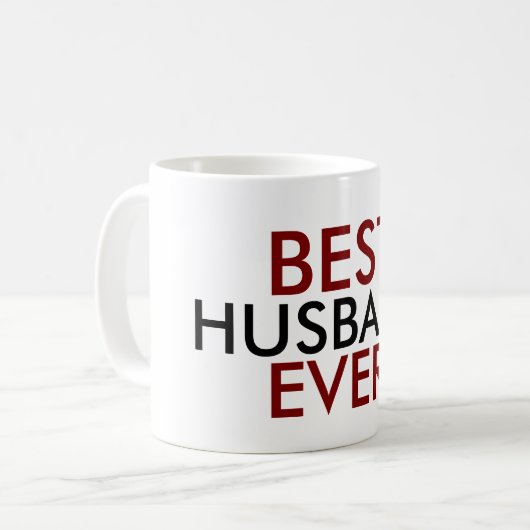 Red Black Best Husband jemals Kaffeetasse (Vorderseite Links)