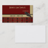Red Black Bird Rave Logo-Visitenkarte Visitenkarte (Vorne/Hinten)
