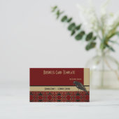 Red Black Bird Rave Logo-Visitenkarte Visitenkarte (Stehend Vorderseite)