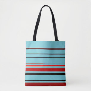 Red Black Blue Brown Streifen Tasche