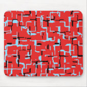 Red Black Blue Cool Pattern Mousepad (Vorne)