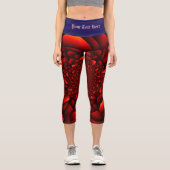 Red Black Blue Petal Capri Leggings (Vorderseite)