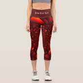 Red Black Blue Petal Capri Leggings (Vorderseite)