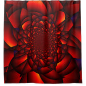 Red Black Blue Petal Duschvorhang (Vorderseite)