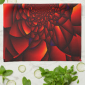 Red Black Blue Petal Geschirrtuch (Gefaltet)