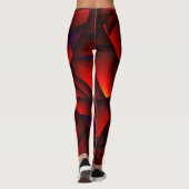 Red Black Blue Petal Leggings (Rückseite)