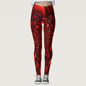 Red Black Blue Petal Leggings (Vorderseite)