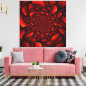 Red Black Blue Petal Leinwanddruck (Insitu (Wohnzimmer))