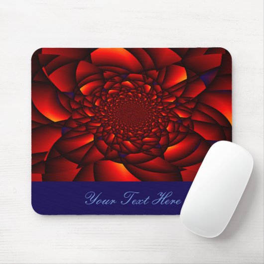 Red Black Blue Petal Mousepad (Mit Mouse)