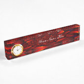 Red Black Blue Petal Namensplakette