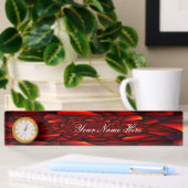 Red Black Blue Petal Namensplakette