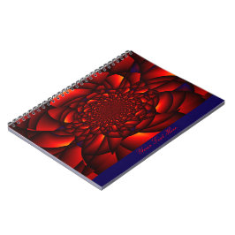 Red Black Blue Petal Notizblock