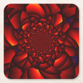 Red Black Blue Petal Rechteckiger Pappuntersetzer (Vorderseite)