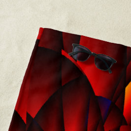 Red Black Blue Petal Strandtuch