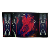 Red Black Blue White Abstrakt Kissenbezug (Rückseite-Rechts)