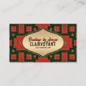 Red Black Bold Gold Goddess Tarot Reader Visitenkarte (Vorderseite)