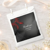 Red Black Bow Hochzeit funkelnd launisch Geschenktütchen (Ausgeschnitten)