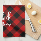Red Black Buffalo Gingham Karo Küchentücher (Viertel Falte)