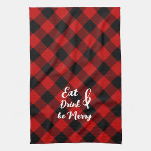 Red Black Buffalo Gingham Karo Küchentücher