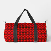 Red Black Buffalo Heart Plaid Duffle Bag (Vorderseite)