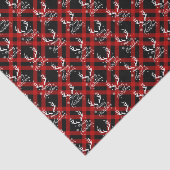 Red Black Buffalo Kariert Deer Antlers Weihnachten Seidenpapier (Ausschnitt)