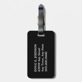 Red Black Buffalo Kariert Deer Gepäckanhänger (Rückseite vertikal)