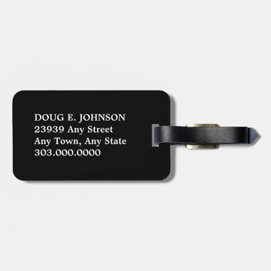 Red Black Buffalo Kariert Deer Gepäckanhänger (Rückseite horizontal)