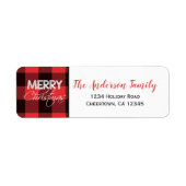 Red & Black Buffalo Kariert | Ferien-Rücksendeadre (Vorne)