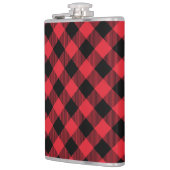 Red Black Buffalo Kariert Flachmann (Links)