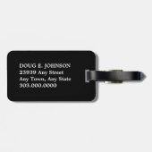 Red Black Buffalo Kariert Fox Gepäckanhänger (Rückseite horizontal)