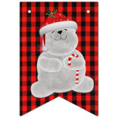 Red Black Buffalo Kariert Frohe Weihnachten Wimpelkette (Erste Fahne)