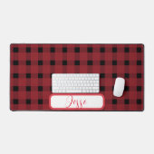 Red Black Buffalo Kariert Gingham Schreibtischunterlage (Tastatur & Maus)