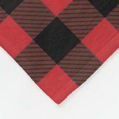 Red Black Buffalo Kariert Jumping Fox Fleecedecke (Ecke)