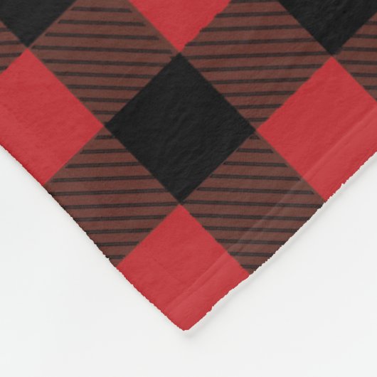 Red Black Buffalo Kariert Jumping Fox Fleecedecke (Ecke)