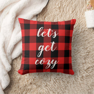 Red Black Buffalo Kariert   Lumberjack Personalisi Kissen